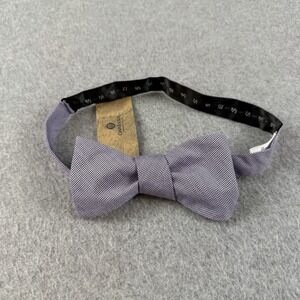 Onassis Self Tie Bow Tie Purple White Check Cotton Adjustable NWT 2.5x14.5-18.5"